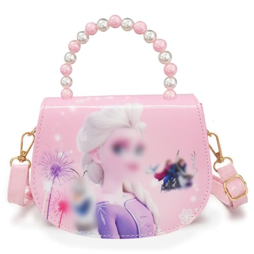 Babioms Kinderhandtasche, Eiskönigin Kinder Umhängetasche, für Mädchen zum Ausgehen oder Reisen, Cartoon Schulter-Tasche（18 * 15 * 7cm） von Babioms