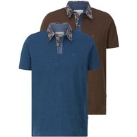 Doppelpack Poloshirt RELOR dunkelblau cognac von BABISTA