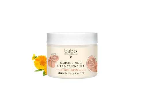 Babo Botanicals Miracle Moisturizing Cream with Oatmilk & Calendula - For Face And Body & Very Dry Sensitive Skin 57g/2oz von Babo Botanicals