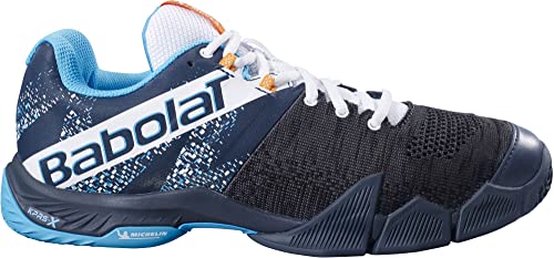 Babolat Herren MOVEA Men Padel Shoes, Grey/Scuba Blue, 40 EU Weit von Babolat