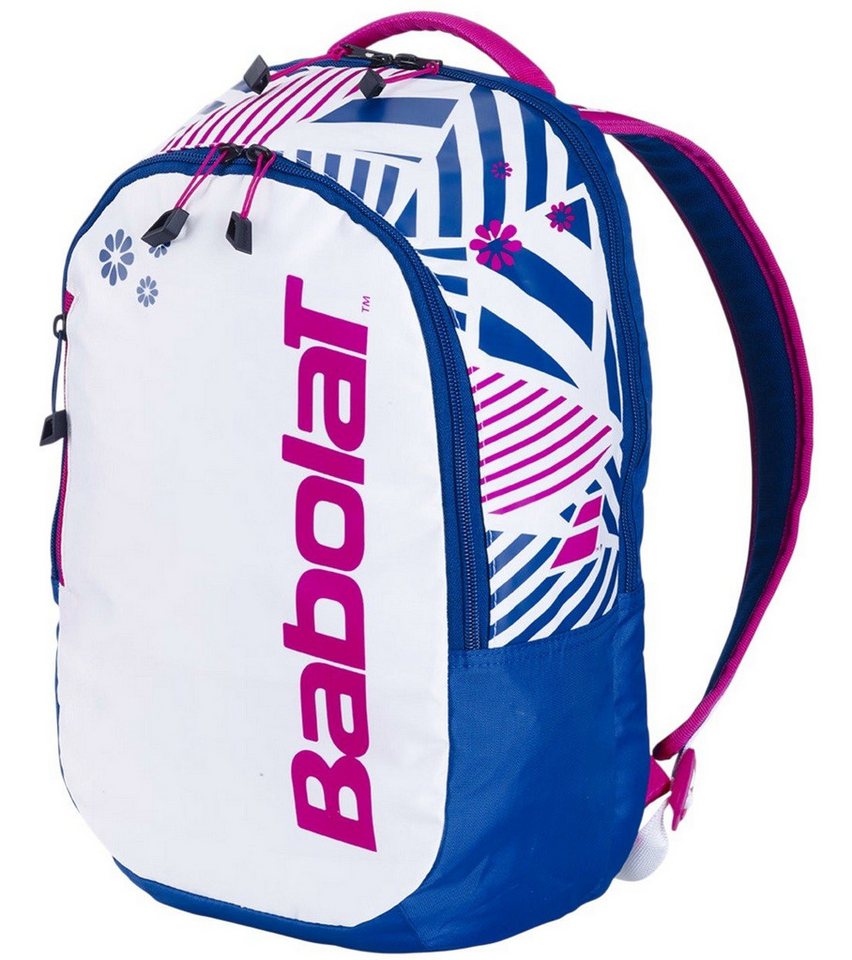 Babolat Rucksack 3rd Generation (Schlägerfach, Hauptfach) weiss/blau/rosa 26x15x41cm von Babolat
