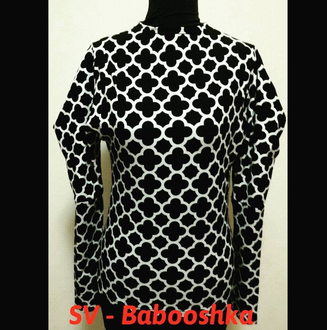 Schwerer Baumwollpullover Mit Schwarz-Weißem Muster Schwerer Baumwollpullover Mit Schwarz-Weißem Muster von BabooshkaShop