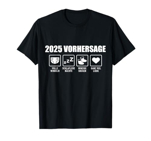 Baby Schwangerschaft Ankündigung Vorhersage 2025 T-Shirt Baby Schwangerschaft Ankündigung Vorhersage 2025 T-Shirt von Baby 2025 Shop