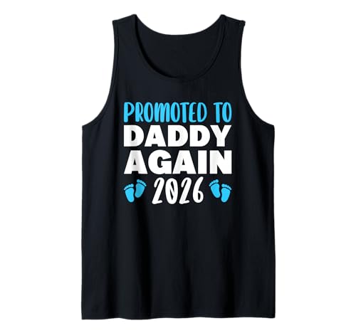 Herren Promoted to Daddy Again 2026 Tank Top Herren Promoted to Daddy Again 2026 Tank Top von Baby Ankündigung Groovy Retro Stile hier