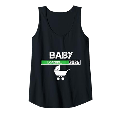 Damen Baby Loading 2026 Ankündigung Humorvoll Tank Top von Baby Ankündigung Schwangerschaft Humor Countdown