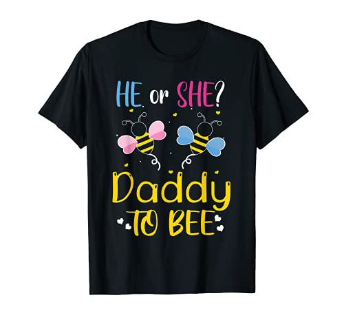 Herren Baby Gender Reveal Er oder sie Papa Papa zu Biene Baby Reveal T-Shirt von Baby Announcement Gender Reveal Baby Shower Infant