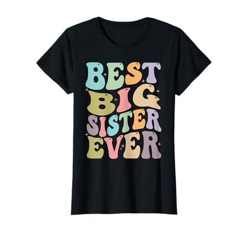 Youth Best Big Sister Ever Mädchen Baby Ankündigung Idee T-Shirt von Baby Announcement Ideas Co Tee