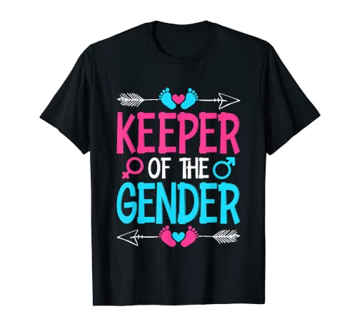 Keeper Of The Gender Reveal Baby Ankündigung Party Outfit T-Shirt von Baby Announcement Keeper Of Gender Reveal Party