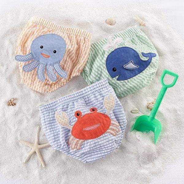 Beach Bums 3-Piece Diaper Cover Gift Set (0-6 Months) von Baby Aspen