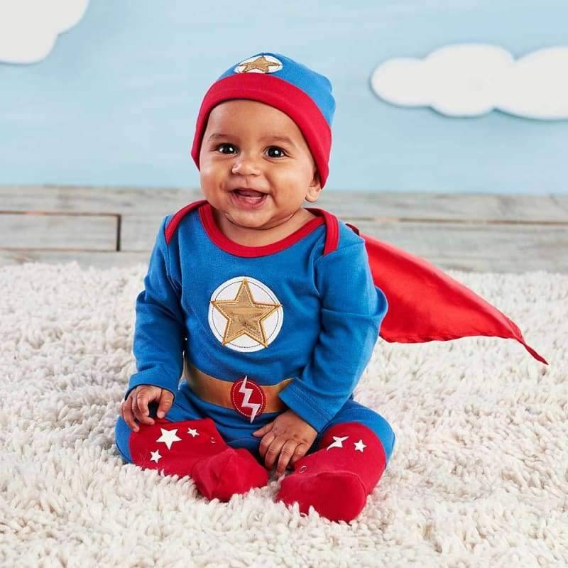 Big Dreamzzz Baby Superhero 2-Piece Layette Set - Boy (Personalization Available) von Baby Aspen