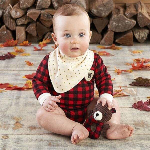 Happy Camper 3 Piece Gift Set (Red Plaid) von Baby Aspen