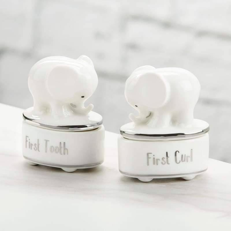 Little Peanut Ceramic Tooth & Curl Keepsake Set von Baby Aspen