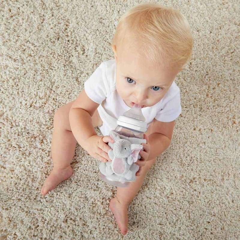 Little Peanut Elephant Bottle Buddy (Pink) von Baby Aspen