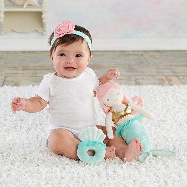 Mia the Mermaid Plush Plus Headband and Rattle for Baby (Personalization Available) von Baby Aspen