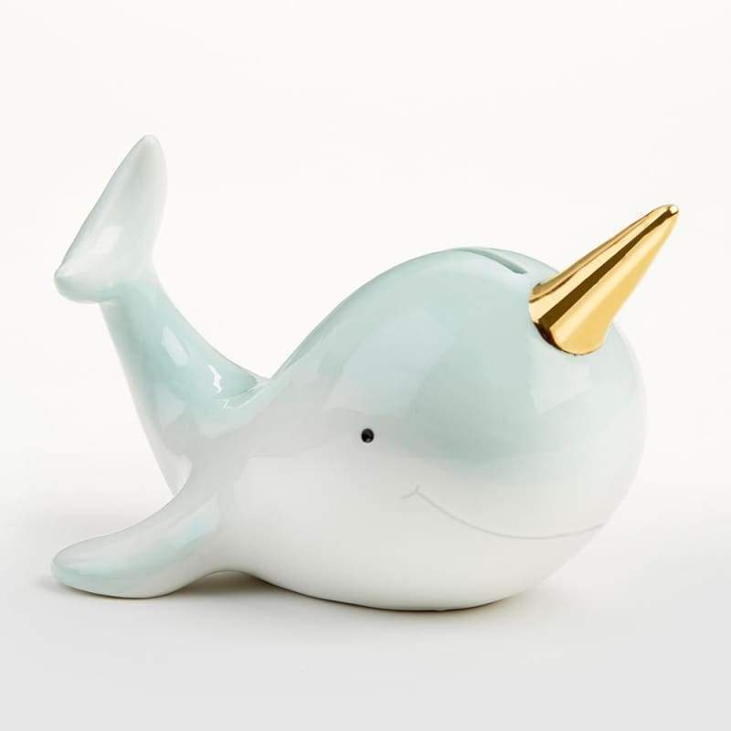 Narwhal Porcelain Bank von Baby Aspen