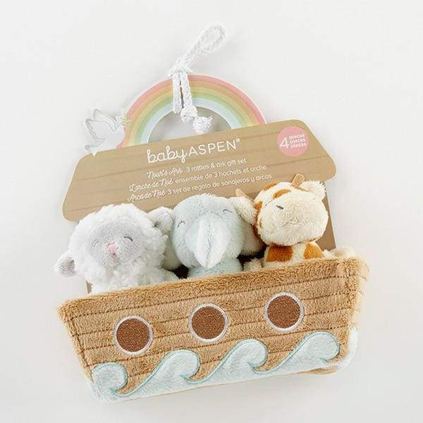 Noah's Ark 4-Piece Rattle Gift Set von Baby Aspen