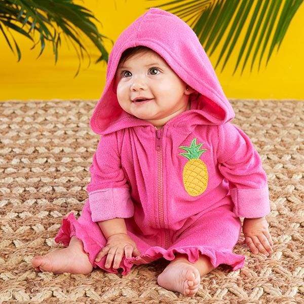 Tropical Pineapple Hooded Beach Zip Up (Personalization Available) von Baby Aspen