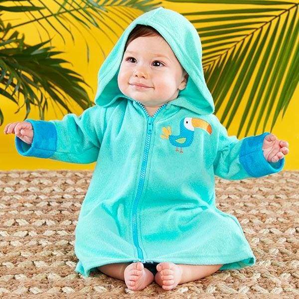 Tropical Toucan Hooded Beach Zip Up (Personalization Available) von Baby Aspen
