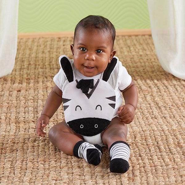 Zebra Bib and Socks Set von Baby Aspen