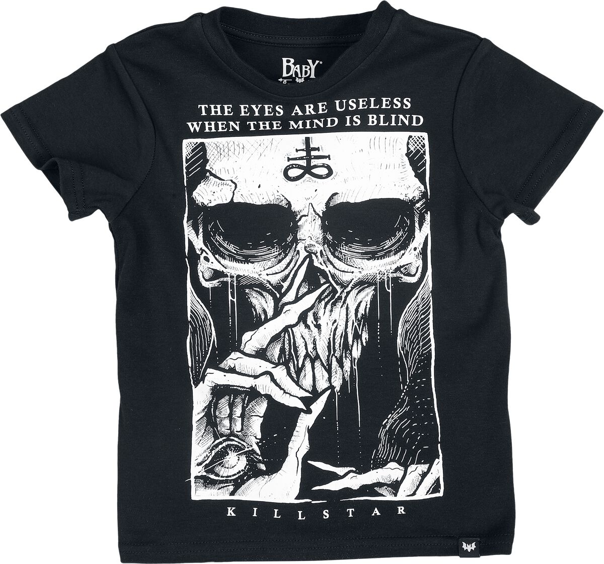 Baby Bat by Killstar Mini Blind Mind T-Shirt T-Shirt schwarz in 104/110 von Baby Bat by Killstar