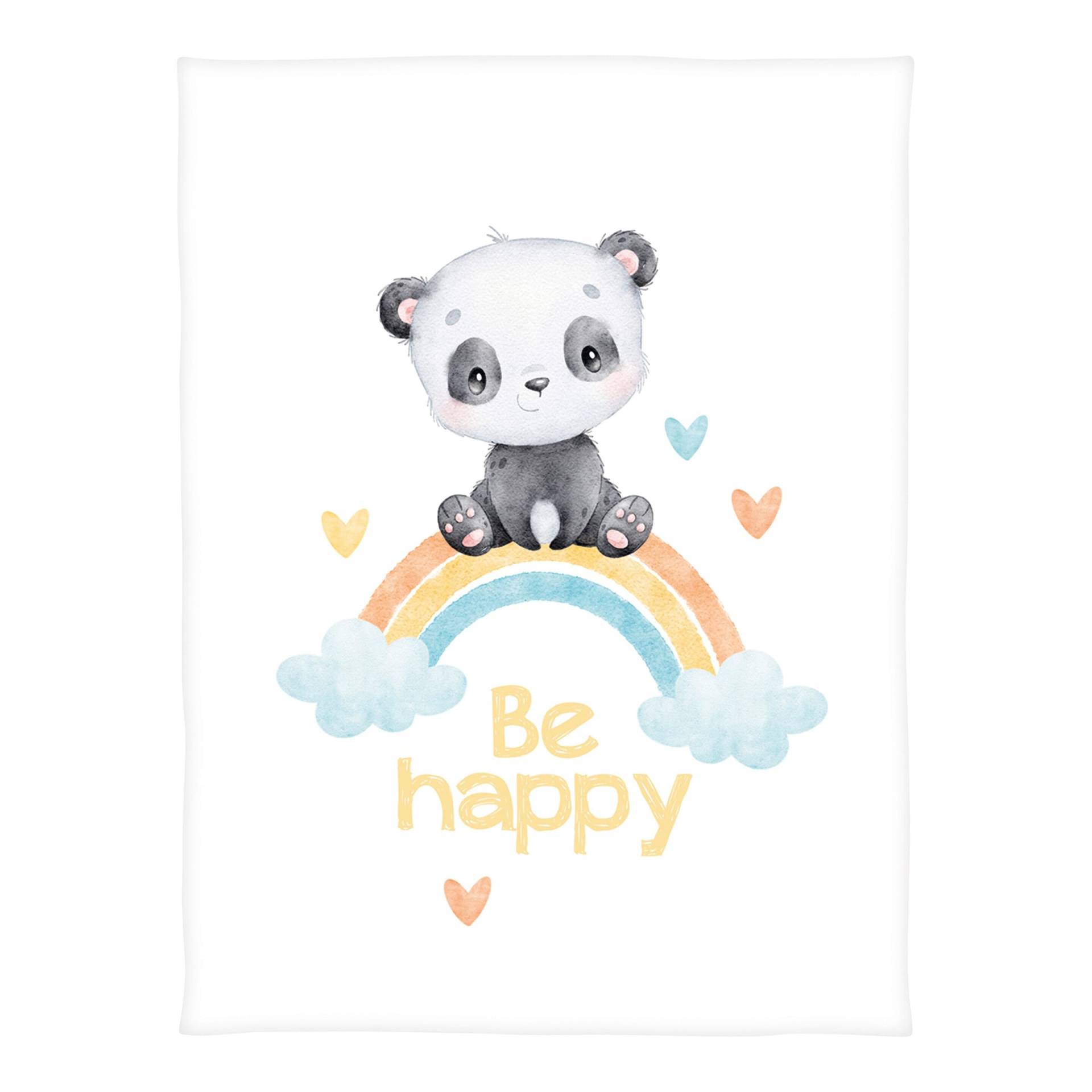 Baby Best Babydecke Microfaserflausch Regenbogen Panda 75x100 cm von Baby Best