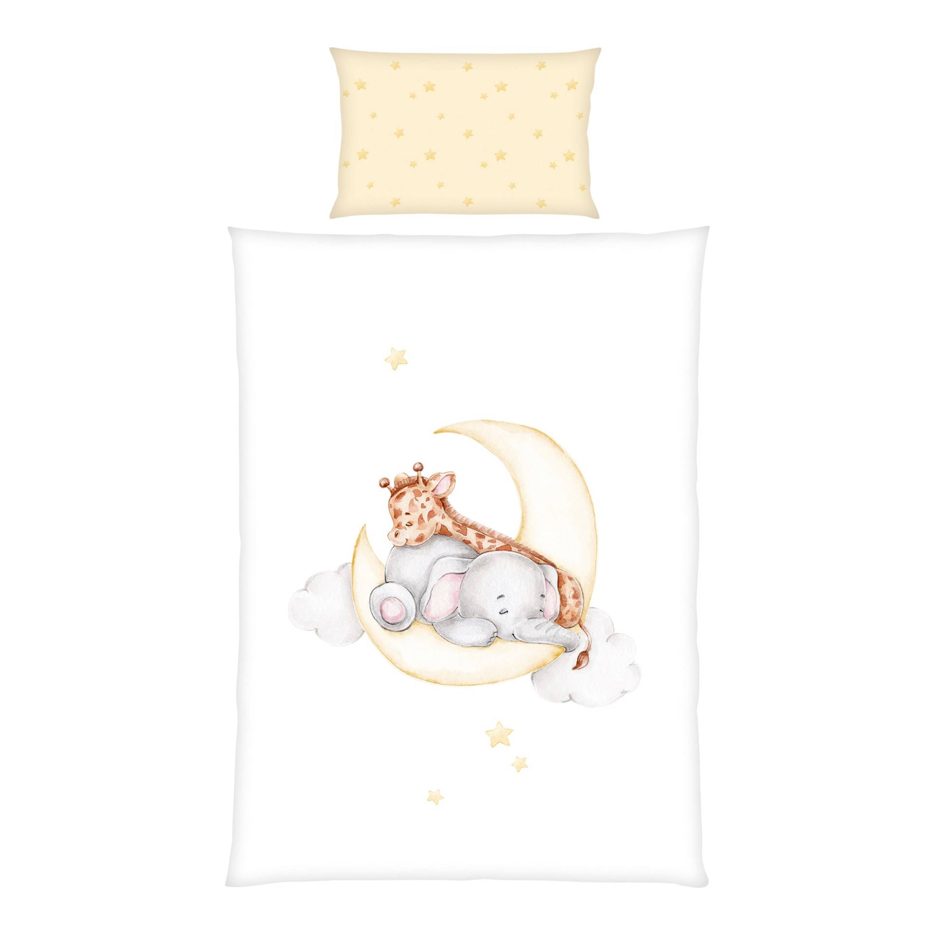 Baby Best Renforcé Wende-Bettwäsche Sleeping on the moon 40x60 / 100/135 cm von Baby Best