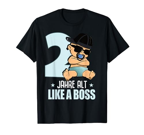 Baby 2. Geburtstag Junge Mädchen 2 Jahre Like a Boss Kinder T-Shirt von Baby Birthday 2. Kindergeburtstag Junge Mädchen