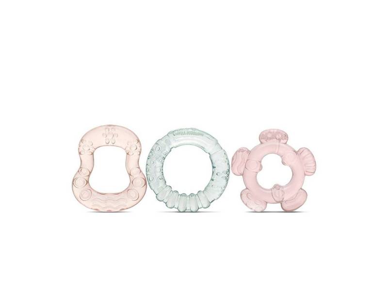 Baby Care Beißring Beißring 3er Set, versch. Formen und Farben, ab 3 Monate von Baby Care