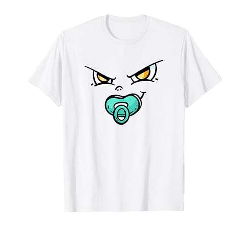 Böse Baby Schnuller Augen T-Shirt Böse Baby Schnuller Augen T-Shirt von Baby Dummy Soother Mask Face Cartoon