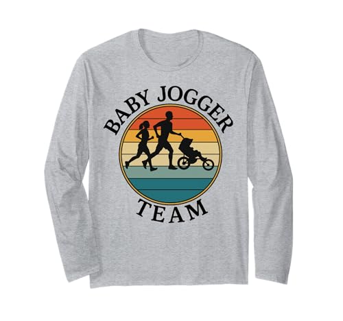 Baby Jogger Team Lustiger Familienjogging-Kinderwagen Workout Gym Langarmshirt von Baby Jogger Family Fitness Running Workout Team