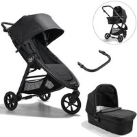baby jogger Kombi-Kinderwagen City Mini GT2 Opulent Black inklusive Babywanne und Sicherheitsbügel von Baby Jogger