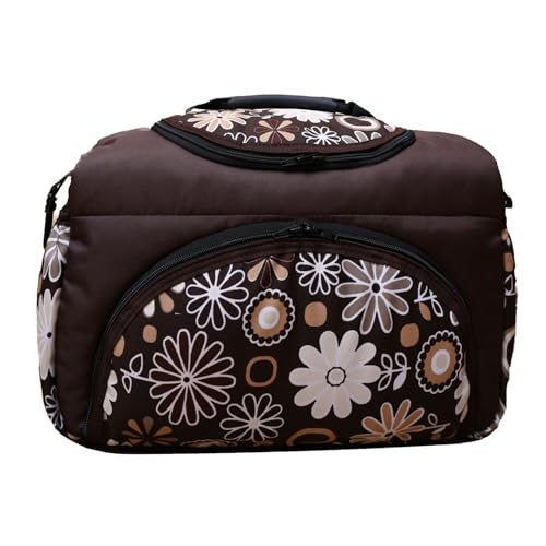Baby-Joy Wickeltasche PIA XXL XXXL Übergroß Windeltasche Pflegetasche Babytasche Tragetasche TP-08 Braun Blumen von Baby-Joy
