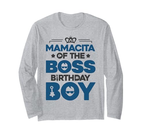 Mamacita of The Boss Geburtstagsparty-Outfit wie eine Boss Mama Langarmshirt von Baby Like a Boss Birthday Family Outfits