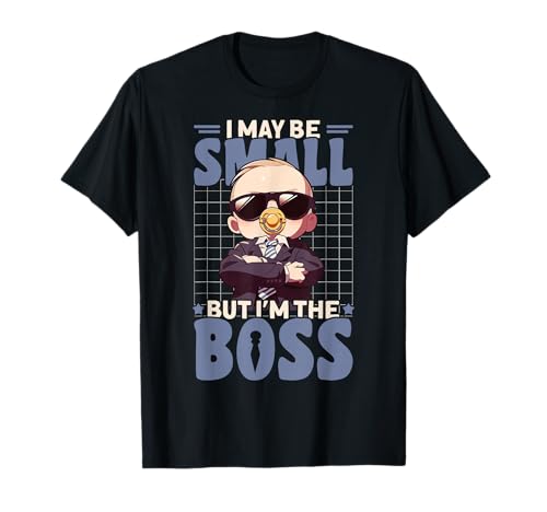 Baby Boss „Ich mag klein sein, aber ich bin der Boss“ Wie ein Chef Kinder T-Shirt von Baby Like a Boss Merch