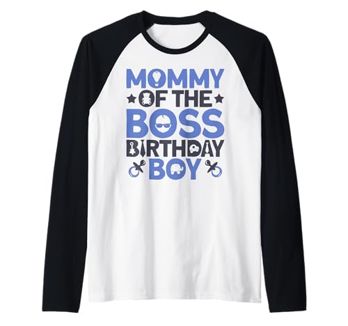 Mommy of The Boss Geburtstagsparty-Outfit wie eine Boss-Mama Raglan von Baby Like a Boss Merch