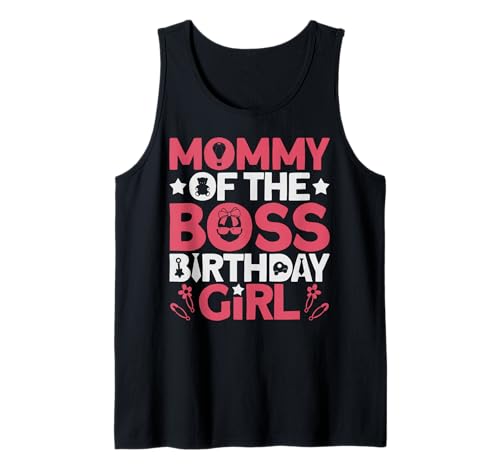 Mommy of The Boss Geburtstagsparty-Outfit wie eine Boss-Mama Tank Top von Baby Like a Boss Merch