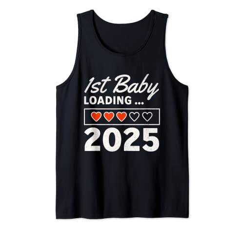 1st Baby Loading 2025 Lustige Schwangerschaftsankündigung Tank Top 1st Baby Loading 2025 Lustige Schwangerschaftsankündigung Tank Top von Baby Loading 2025 Pregnancy Announcement