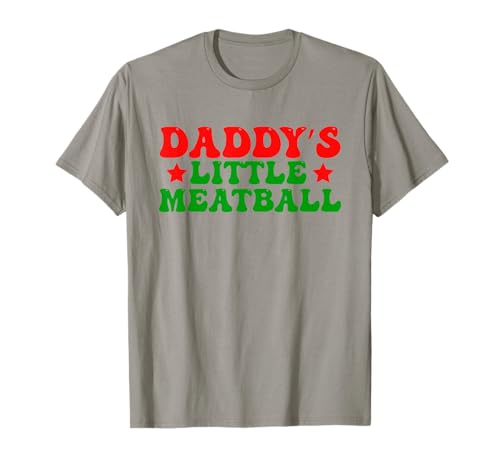 Kids Boys Girls Daddy's Little Meatball Funny Food Pun T-Shirt von Baby Meatball Funny Family Quote