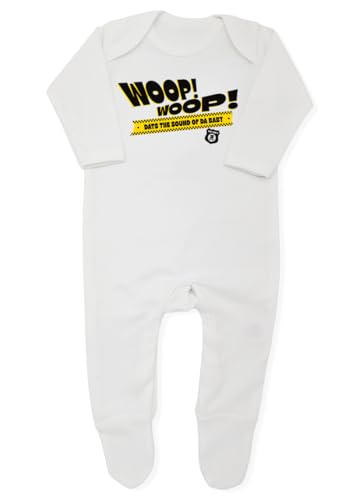 WOOP! WOOP! Datis The Sound of Da Baby-Schlafanzug, Unisex, coole Hip-Hop-Musik-Outfits – Alternative Rap Baby Moo's UK, Schwarz , 3 Monate von Baby Moo's