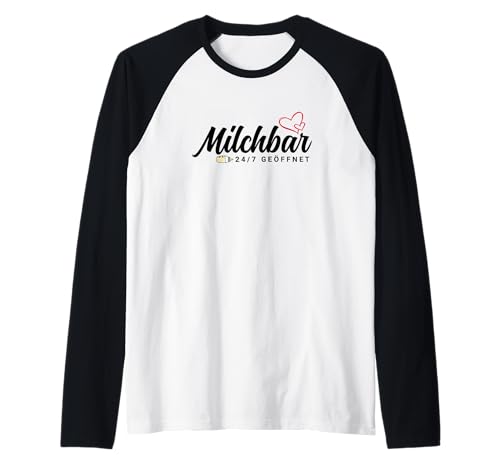 Milchbar 24/7 Geöffnet Frischgebackene Eltern Baby Kleinkind Raglan von Baby Must Have Geschenk für Frischgebackene Eltern