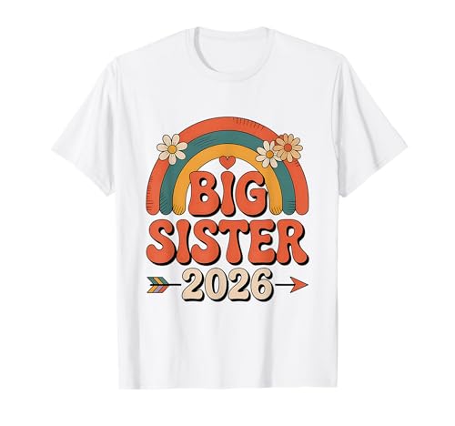 Kids Big Sister Loading 2026 wurde zu Big Sister 2026 befördert T-Shirt von Baby Reveal And Baby Annoucement For Big Sister