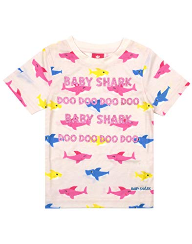 Baby Shark Girls T-Shirt Glitter Alle über Druck rosa Top 3-4 Jahre Baby Shark Girls T-Shirt Glitter Alle über Druck rosa Top 3-4 Jahre von Baby Shark
