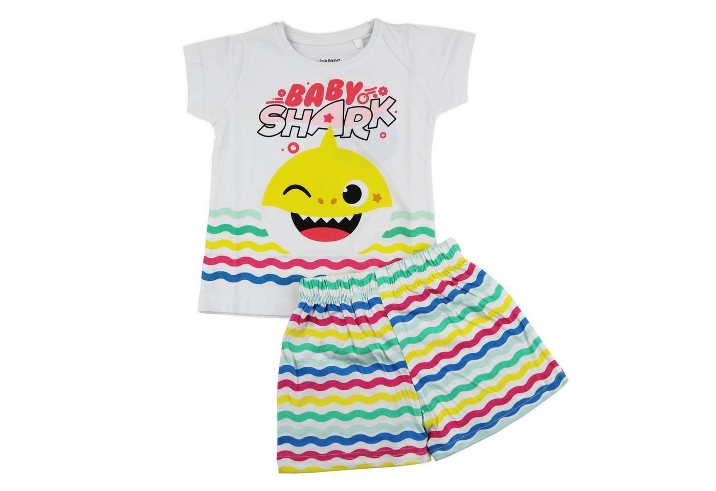 Baby Shark Schlafanzug Baby Shark Hai Kinder Baby Mädchen Pyjama Gr. 92 bis 116 von Baby Shark