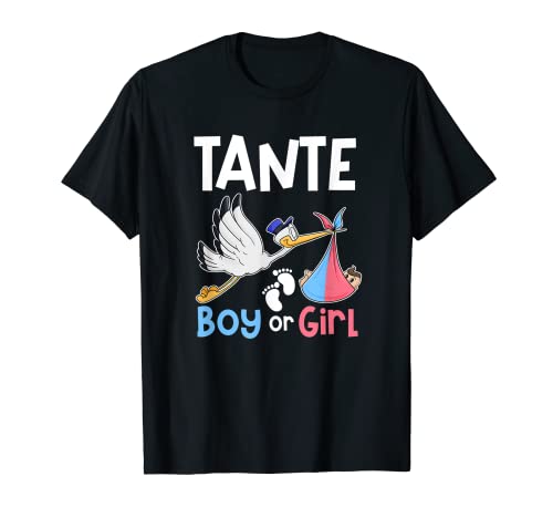 Tante Boy or Girl Gender Reveal Pregnancy Ankündigung T-Shirt von Baby Shower Baby Reveal Great Aunt Matching Family