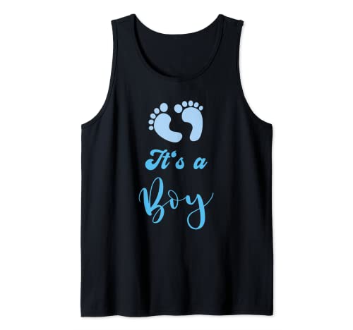 Its a Boy mit Füsschen Baby Party Shower Party T-Shirt Tank Top von Baby Shower Party Stylez