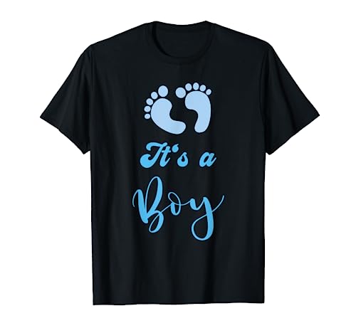 Its a Boy mit Füsschen Baby Party Shower Party T-Shirt T-Shirt von Baby Shower Party Stylez