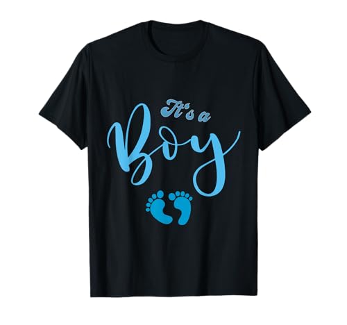Its a Boy mit Füsschen Baby Party Shower Party T-Shirt T-Shirt von Baby Shower Party Stylez