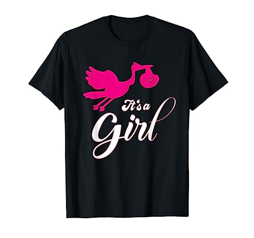 Its a Girl Storch Baby Party Shower Party T-Shirt Geschenk T-Shirt von Baby Shower Party Stylez