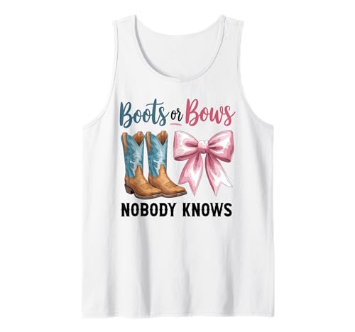 Stiefel Schleifen Geschlecht Offenbarung Party Matching Keeper Cowboy Baby Tank Top Stiefel Schleifen Geschlecht Offenbarung Party Matching Keeper Cowboy Baby Tank Top von Baby Shower Tees NYC