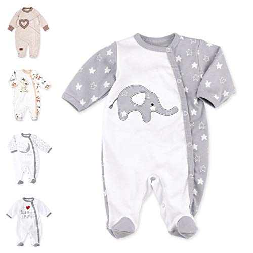 Baby Sweets® Baby Strampler für Mädchen und Jungen Elefant Motiv/Strampler als Unisex Baby Schlafanzug/Baby Erstausstattung Neugeborene bis Kleinkinder/Strampler Größe 3 Monate (62) von Baby Sweets